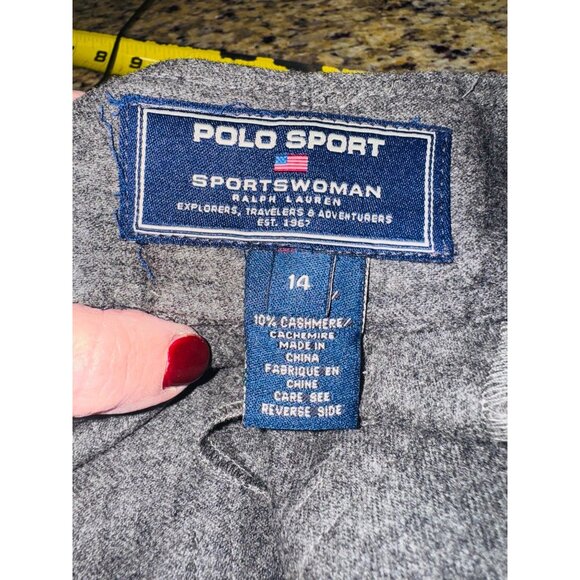 Polo Sport Ralph Lauren Gray Wool Cashmere Maxi Skirt Preppy Academic Sustainabl - Picture 4 of 9